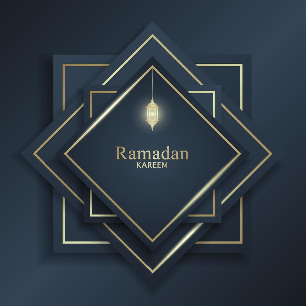 illustrazione islamica del fondo del ramadan kareem vettore