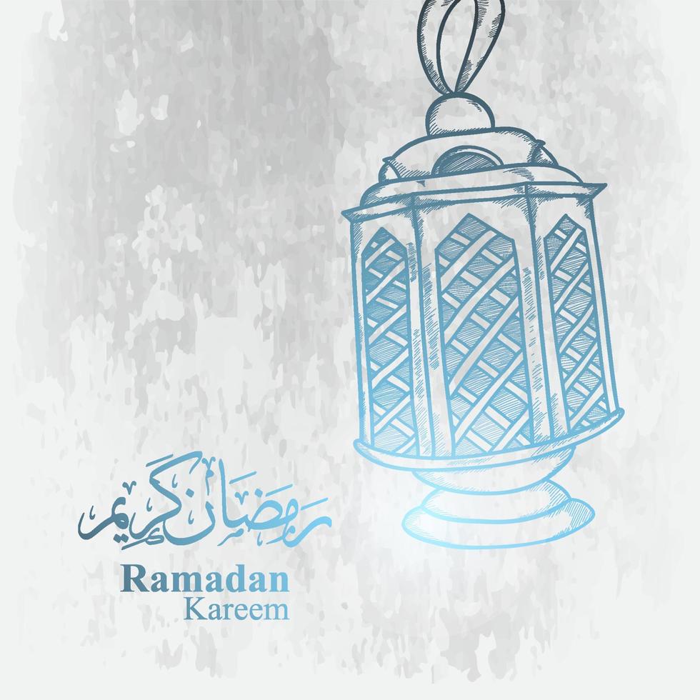 illustrazione islamica del fondo del ramadan kareem vettore