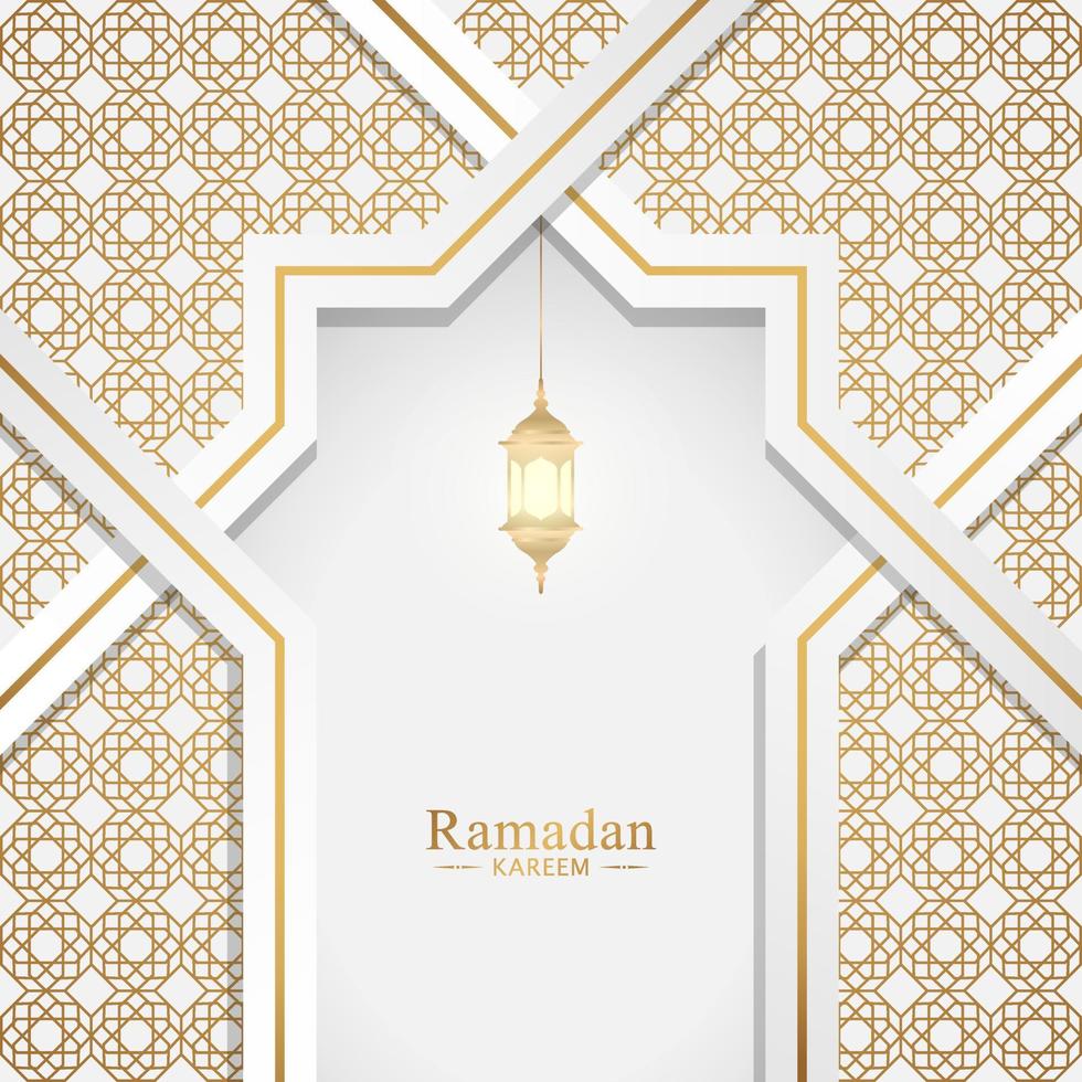 illustrazione islamica del fondo del ramadan kareem vettore