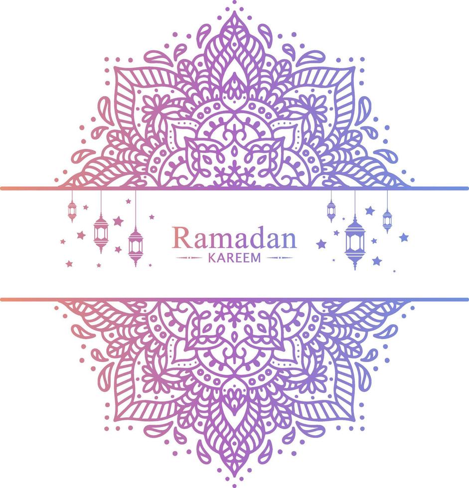 illustrazione islamica del fondo del ramadan kareem vettore