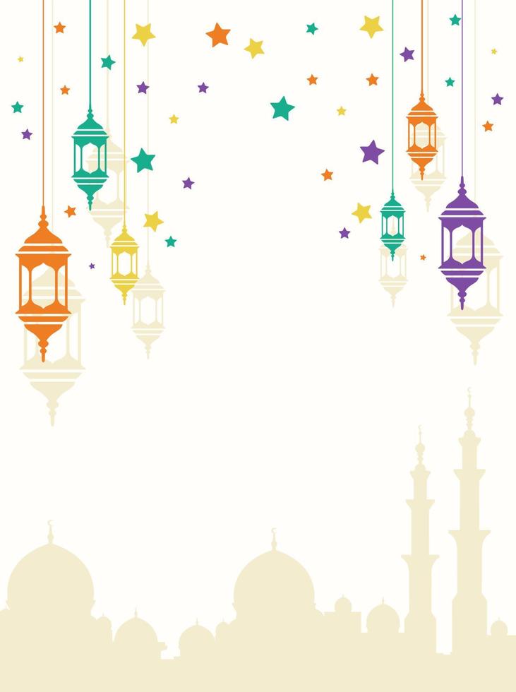 illustrazione islamica del fondo del ramadan kareem vettore