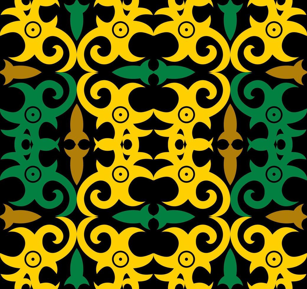 patern senza cuciture di dayak etnico pattern.traditional tessuto indonesiano motivo.borneo pattern. ispirazione per il design vettoriale. tessuto creativo per moda o stoffa vettore