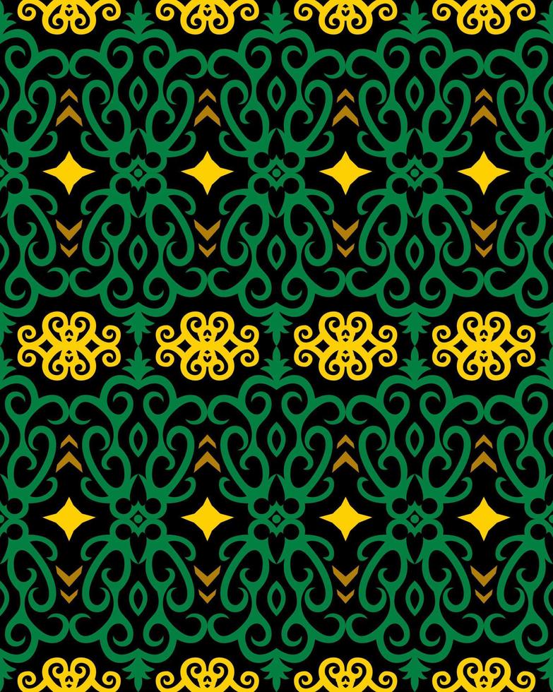 patern senza cuciture di dayak etnico pattern.traditional tessuto indonesiano motivo.borneo pattern. ispirazione per il design vettoriale. tessuto creativo per moda o stoffa vettore