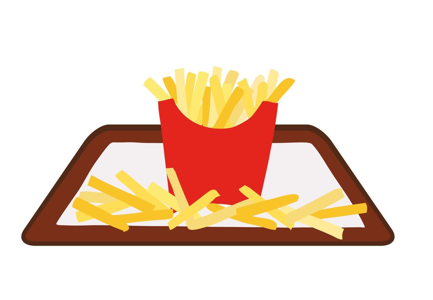 illustrazione vettoriale isolata scatola di patatine fritte