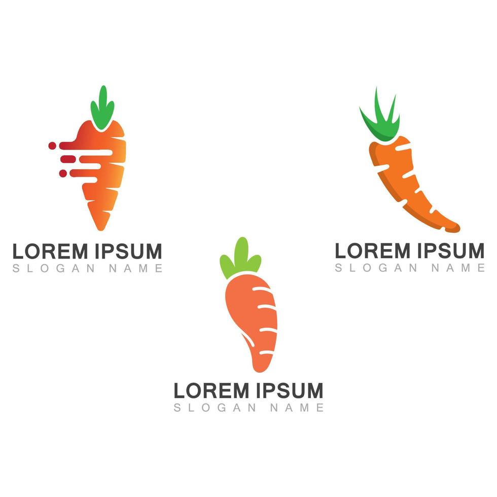 carota cibo sano icona del mercato alimentare biologico. illustrazione isolata e piatta vettore