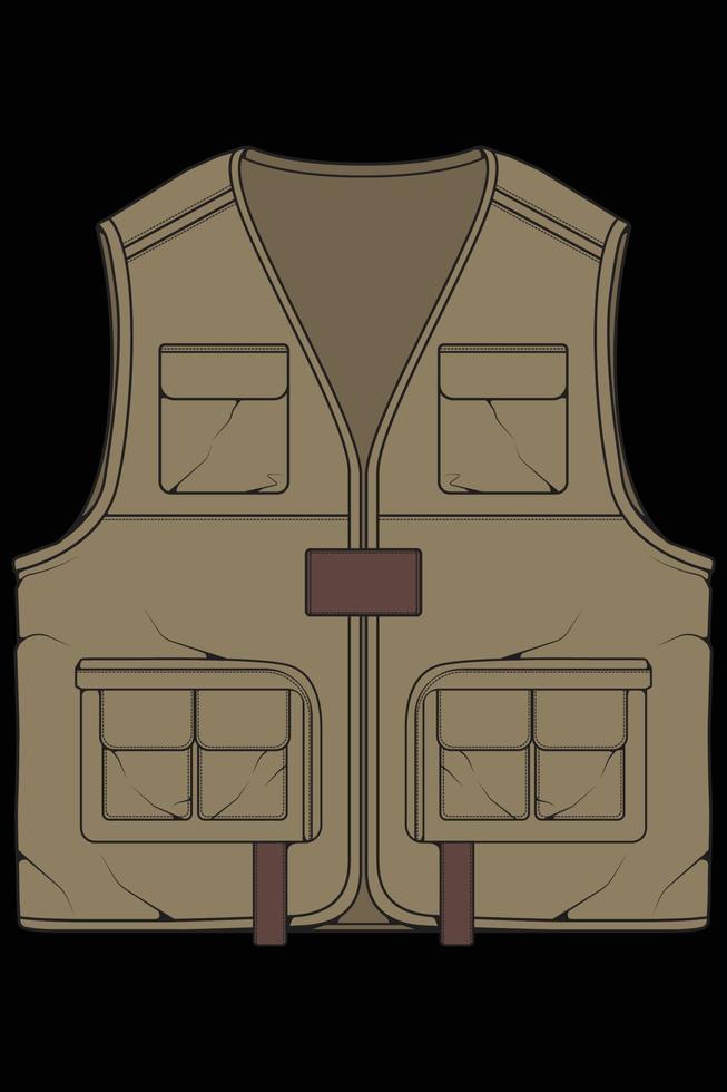 vettore di colorazione della borsa della maglia del torace, borsa della maglia del torace in uno stile di schizzo, illustrazione vettoriale.