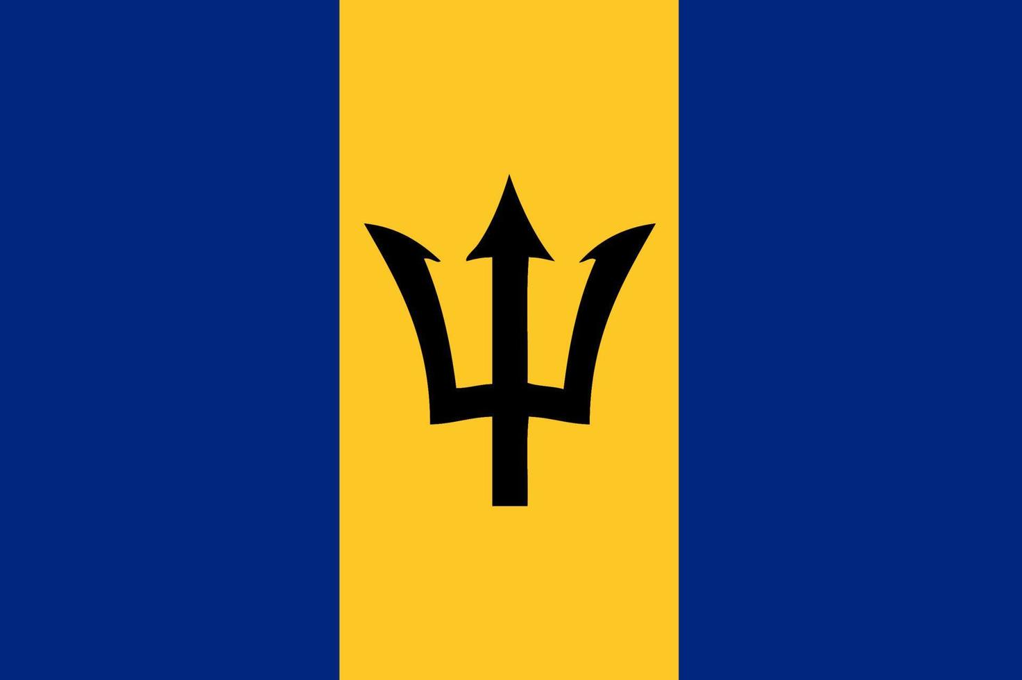 bandiera delle barbados vettore