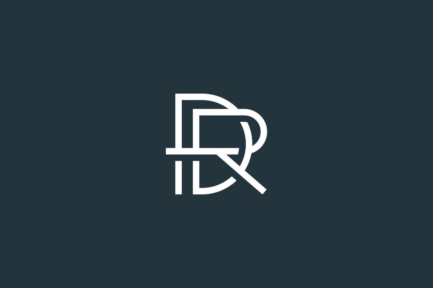 lettera iniziale dr o rd logo design template vettoriale