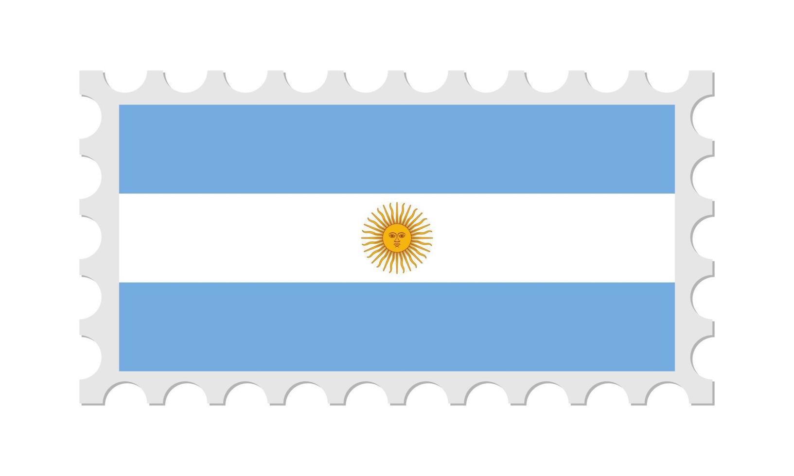 francobollo argentino con ombra. illustrazione vettoriale. vettore
