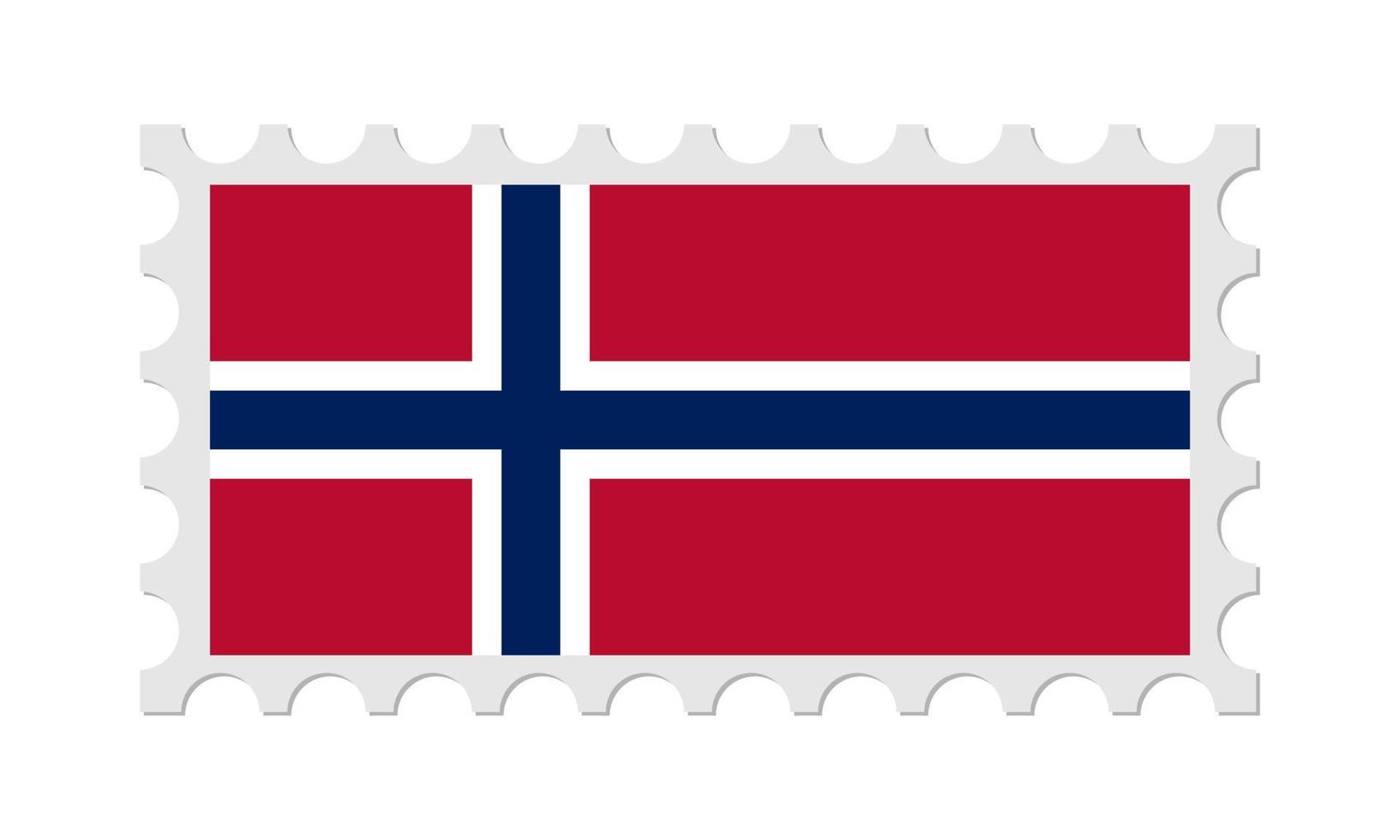francobollo della Norvegia con ombra. illustrazione vettoriale. vettore