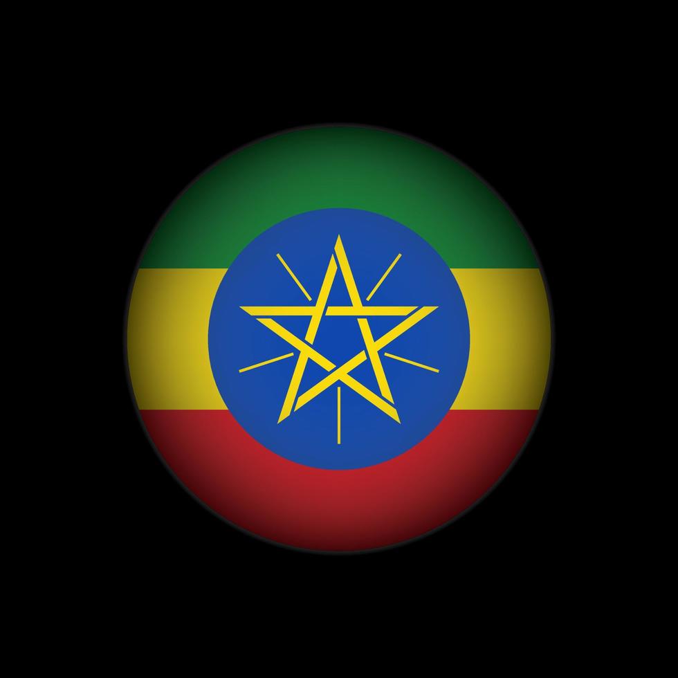 paese etiopico. bandiera dell'Etiopia. illustrazione vettoriale. vettore