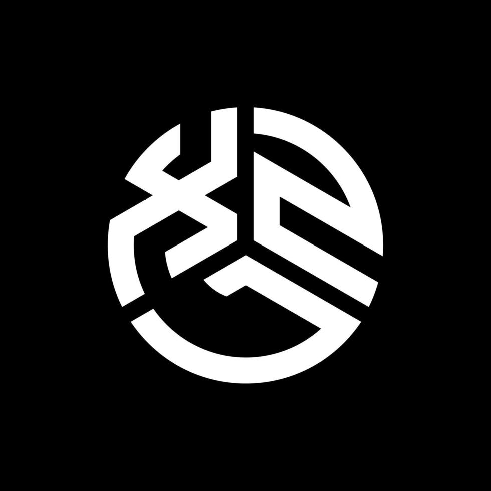 xzl lettera logo design su sfondo nero. xzl creative iniziali lettera logo concept. disegno della lettera xzl. vettore