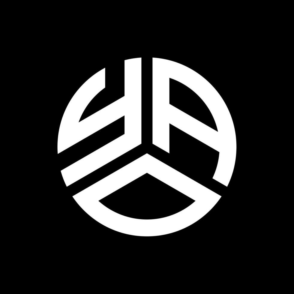 yao lettera logo design su sfondo nero. yao creative iniziali lettera logo concept. disegno della lettera yao. vettore
