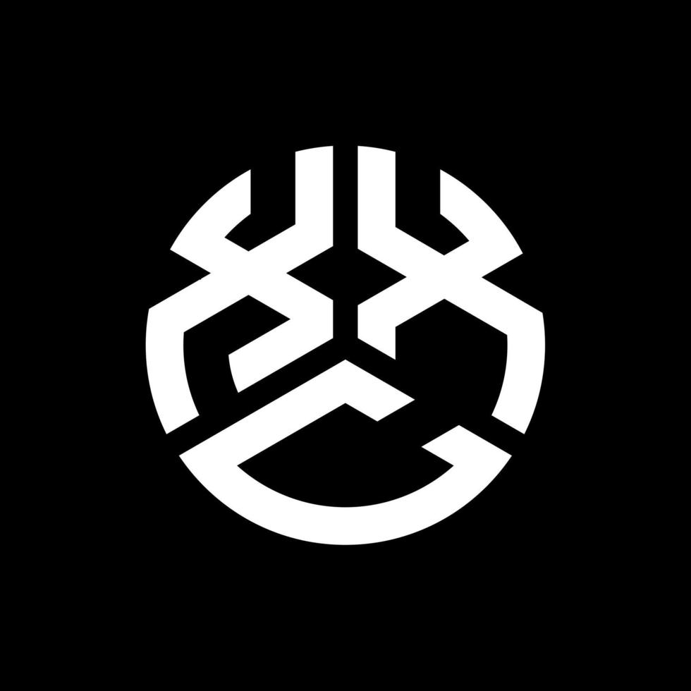 xxc lettera logo design su sfondo nero. xxc creativo iniziali lettera logo concept. disegno della lettera xxc. vettore
