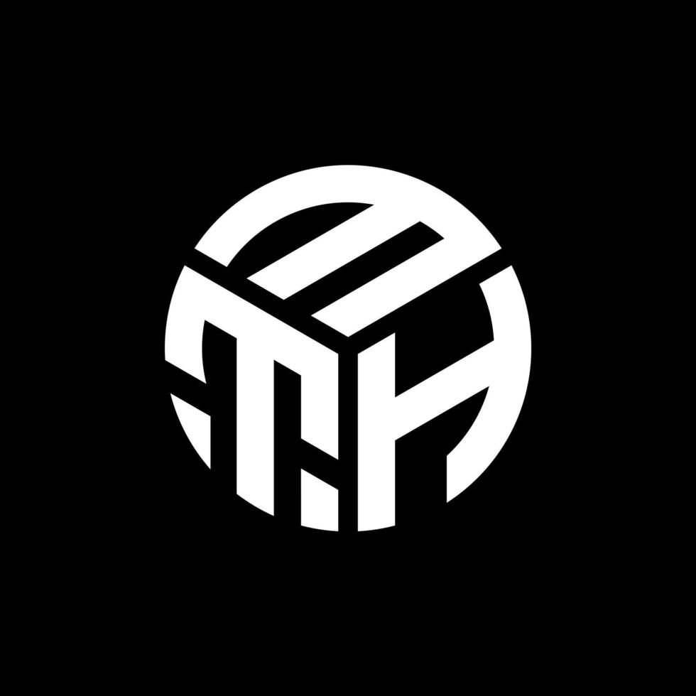 mth lettera logo design su sfondo nero. mth creative iniziali lettera logo concept. mesima lettera di design. vettore