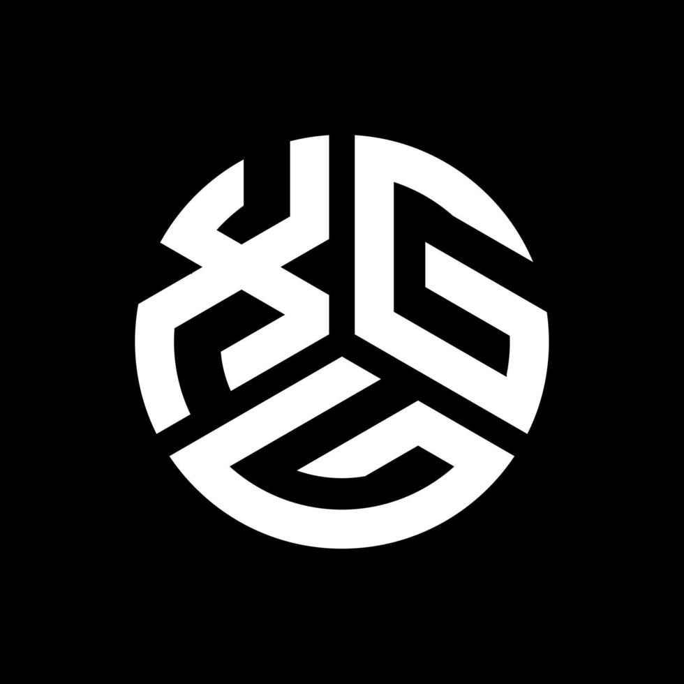 xgg lettera logo design su sfondo nero. xgg creative iniziali lettera logo concept. disegno della lettera xgg. vettore