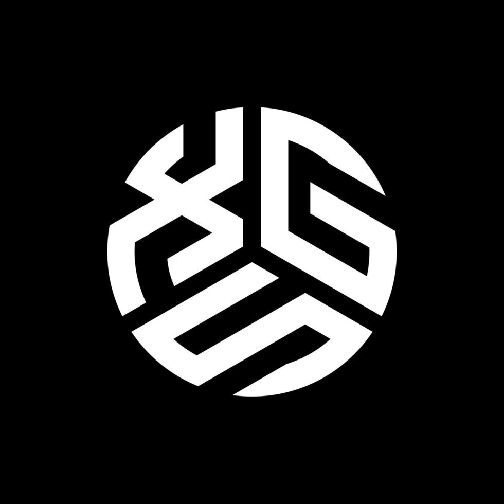xgs lettera logo design su sfondo nero. xgs creative iniziali lettera logo concept. disegno della lettera xgs. vettore