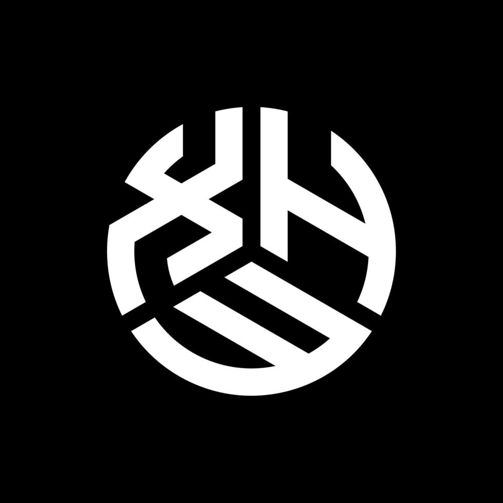 xhw lettera logo design su sfondo nero. xhw creative iniziali lettera logo concept. disegno della lettera xhw. vettore
