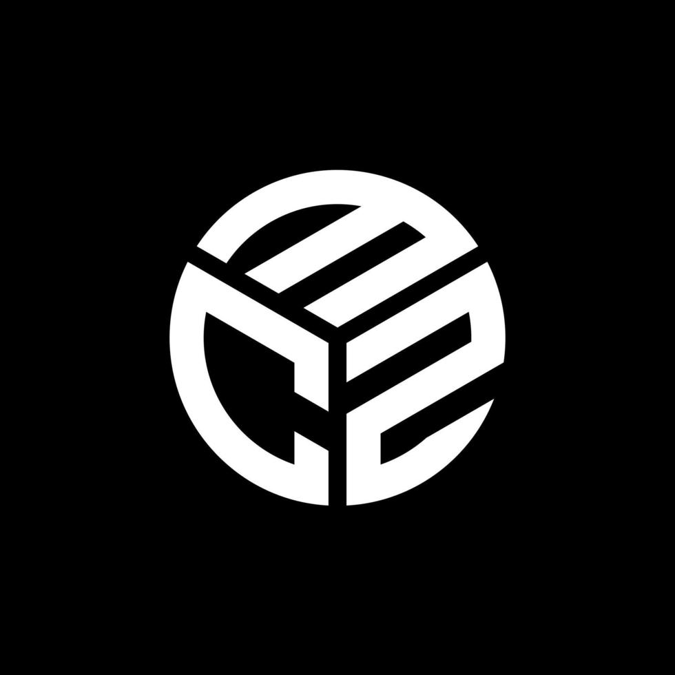 mcz lettera logo design su sfondo nero. mcz creative iniziali lettera logo concept. disegno della lettera mcz. vettore