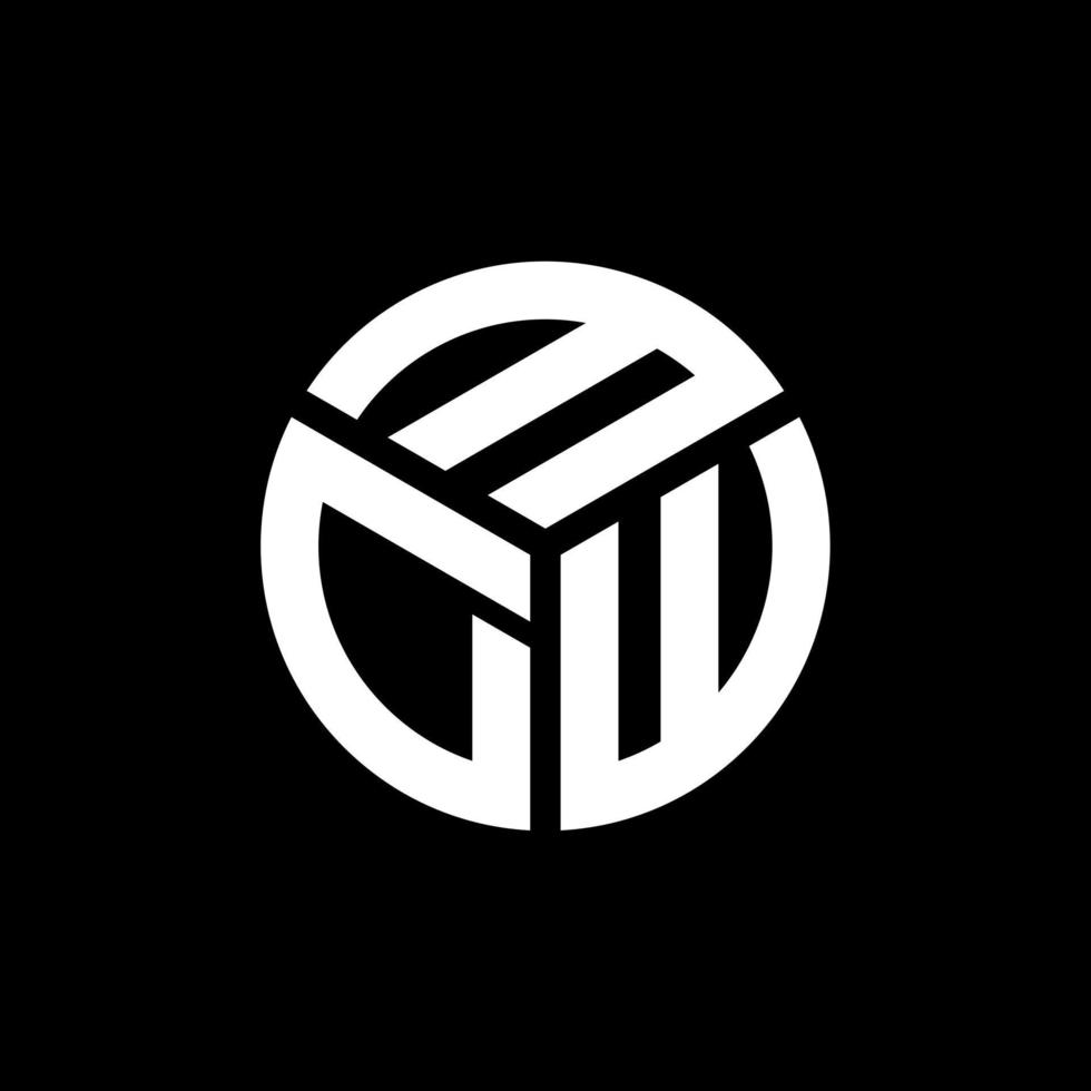 mdw lettera logo design su sfondo nero. mdw creative iniziali lettera logo concept. disegno della lettera mdw. vettore