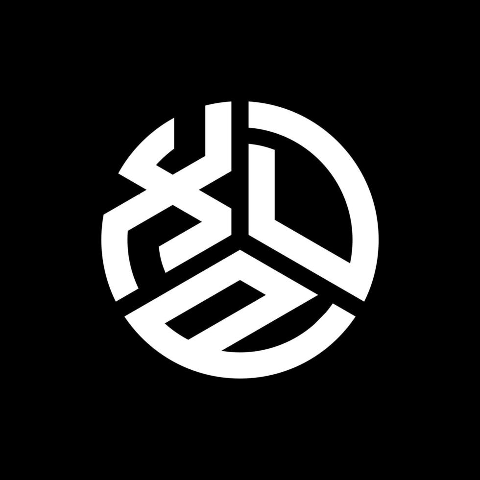 xdp lettera logo design su sfondo nero. xdp creative iniziali lettera logo concept. disegno della lettera xdp. vettore