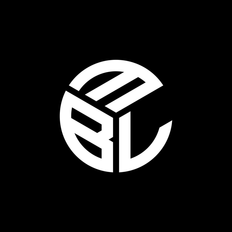 design del logo della lettera mbl su sfondo nero. mbl creative iniziali lettera logo concept. disegno della lettera mbl. vettore