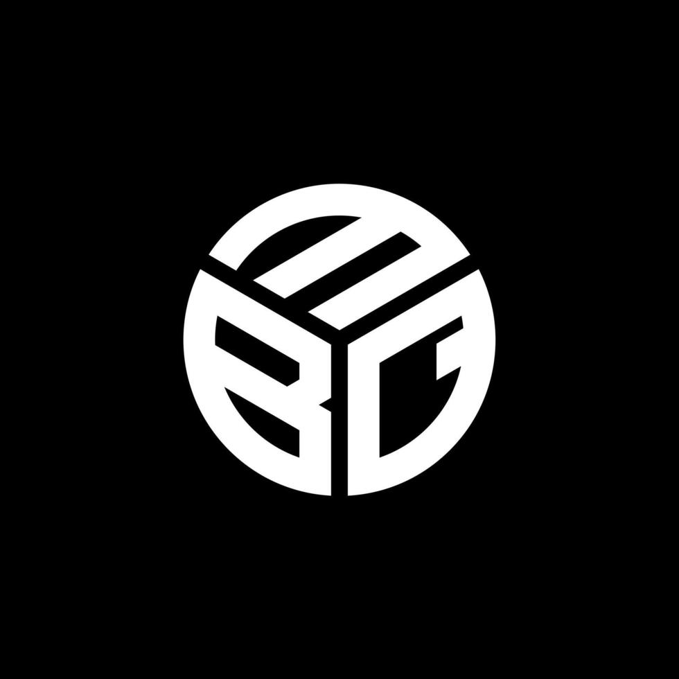 design del logo della lettera mbq su sfondo nero. concetto di logo della lettera di iniziali creative mbq. disegno della lettera mbq. vettore