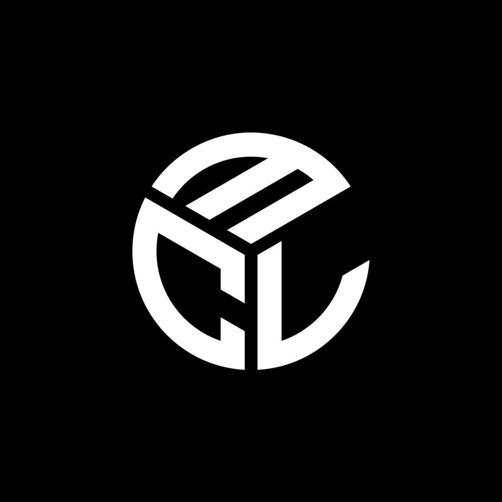 design del logo della lettera mcl su sfondo nero. mcl creative iniziali lettera logo concept. disegno della lettera mcl. vettore