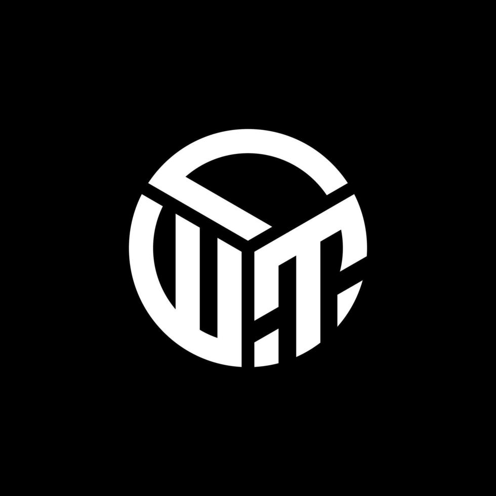 lwt lettera logo design su sfondo nero. lwt creative iniziali lettera logo concept. disegno della lettera lwt. vettore