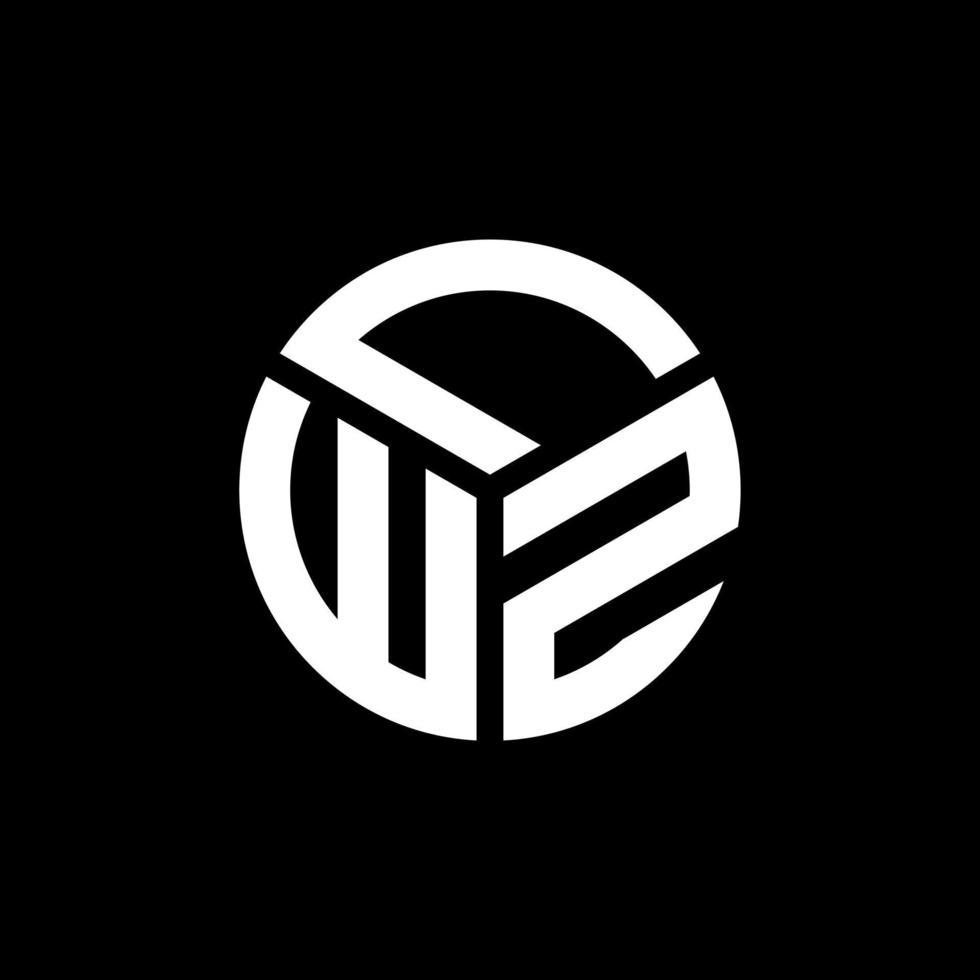 lwz lettera logo design su sfondo nero. lwz creative iniziali lettera logo concept. disegno della lettera lwz. vettore