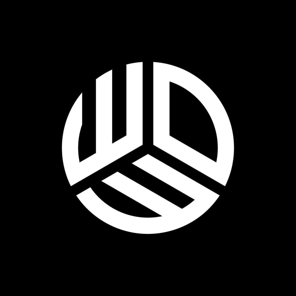 wow lettera logo design su sfondo nero. wow creative iniziali lettera logo concept. wow disegno della lettera. vettore