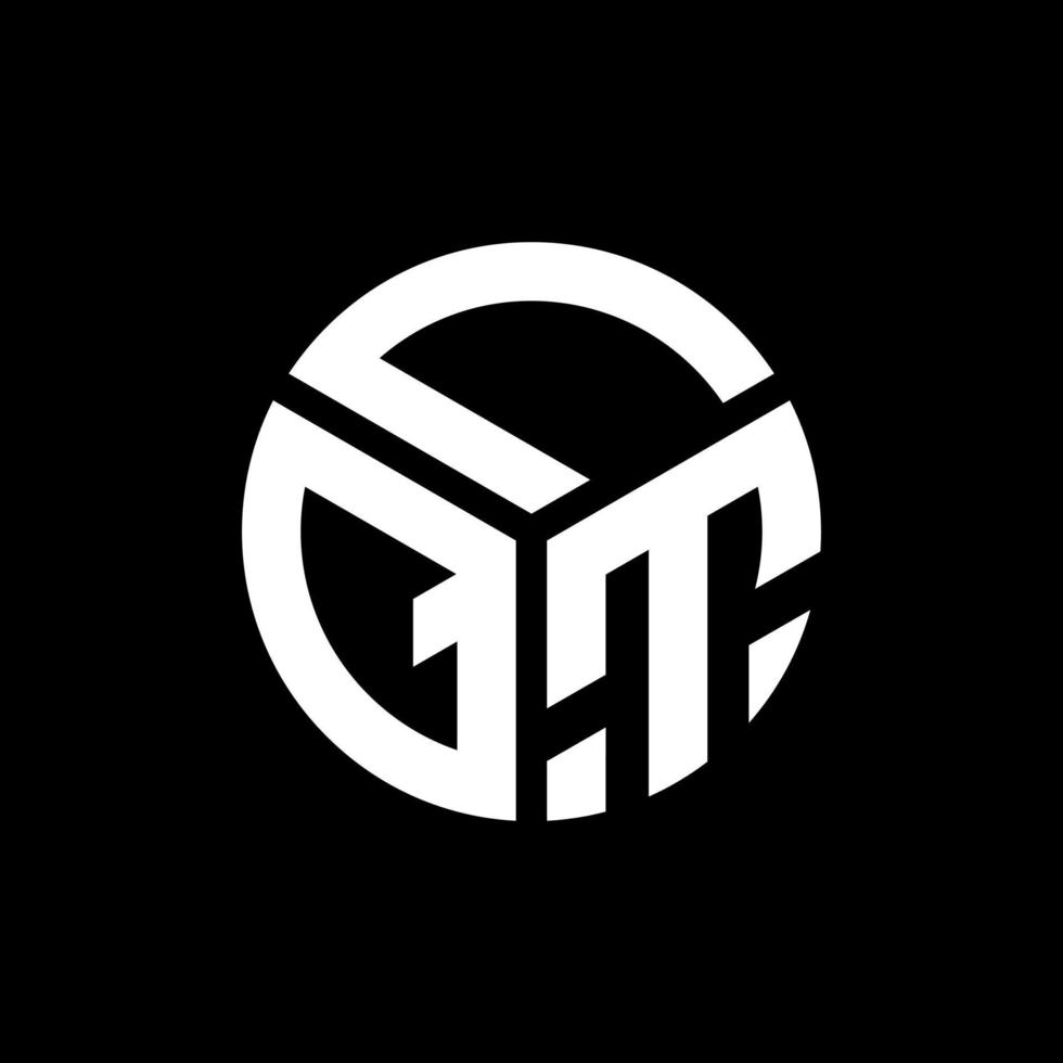 lqt lettera logo design su sfondo nero. lqt creative iniziali lettera logo concept. disegno della lettera lqt. vettore