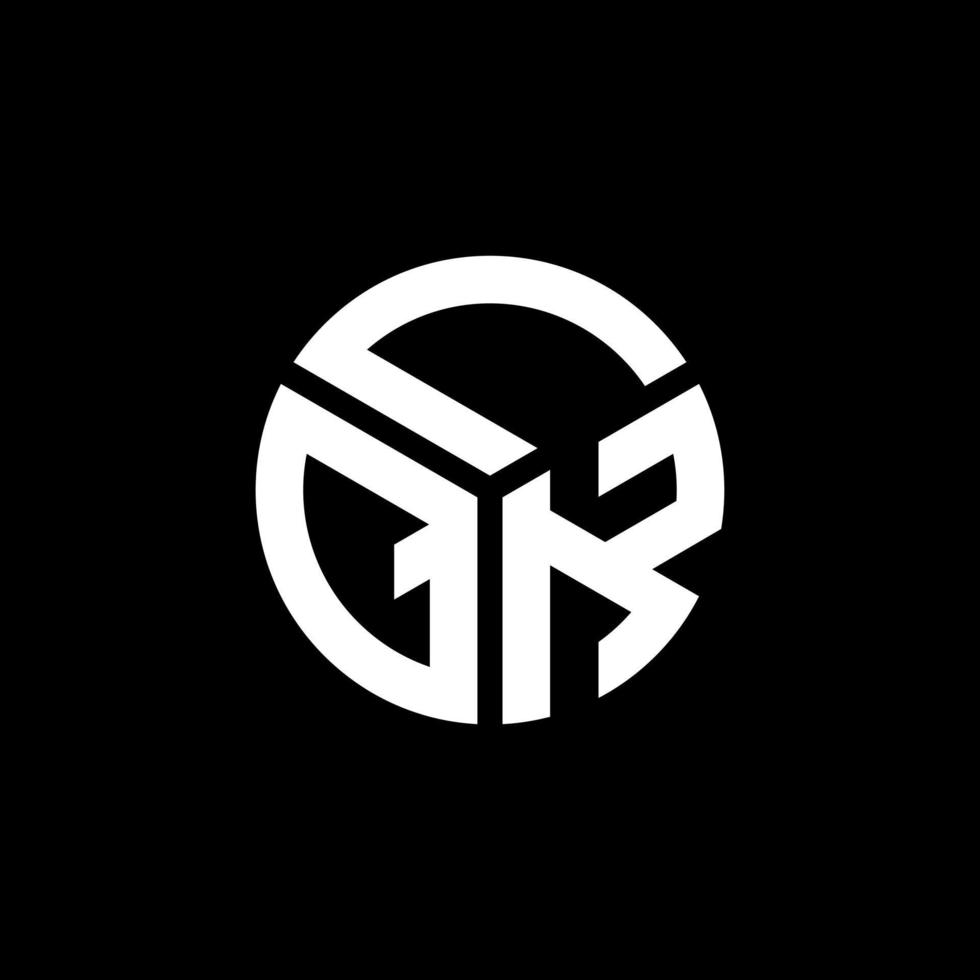lqk lettera logo design su sfondo nero. lqk creative iniziali lettera logo concept. disegno della lettera lqk. vettore