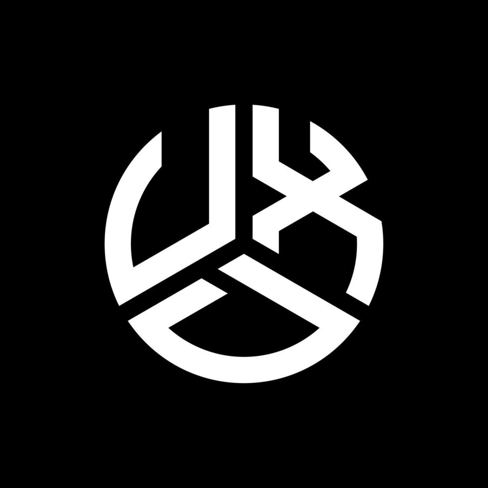 design del logo della lettera uxd su sfondo nero. uxd creative iniziali lettera logo concept. disegno della lettera uxd. vettore