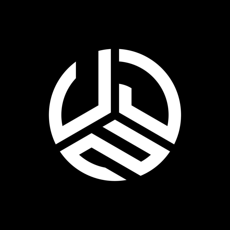 design del logo della lettera ujn su sfondo nero. ujn creative iniziali lettera logo concept. disegno della lettera ujn. vettore
