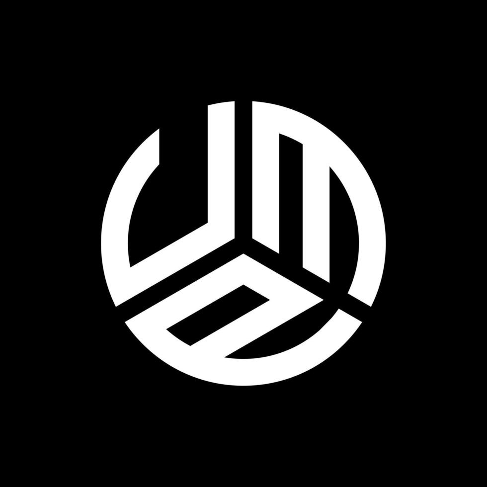 design del logo della lettera ump su sfondo nero. ump creative iniziali lettera logo concept. disegno della lettera ump. vettore