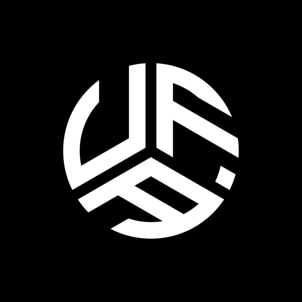 design del logo della lettera ufa su sfondo nero. ufa creative iniziali lettera logo concept. disegno della lettera ufa. vettore