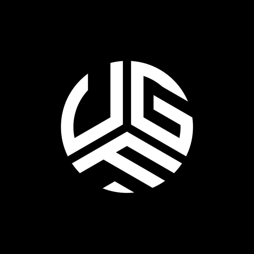 design del logo della lettera ugf su sfondo nero. ugf creative iniziali lettera logo concept. disegno della lettera ugf. vettore