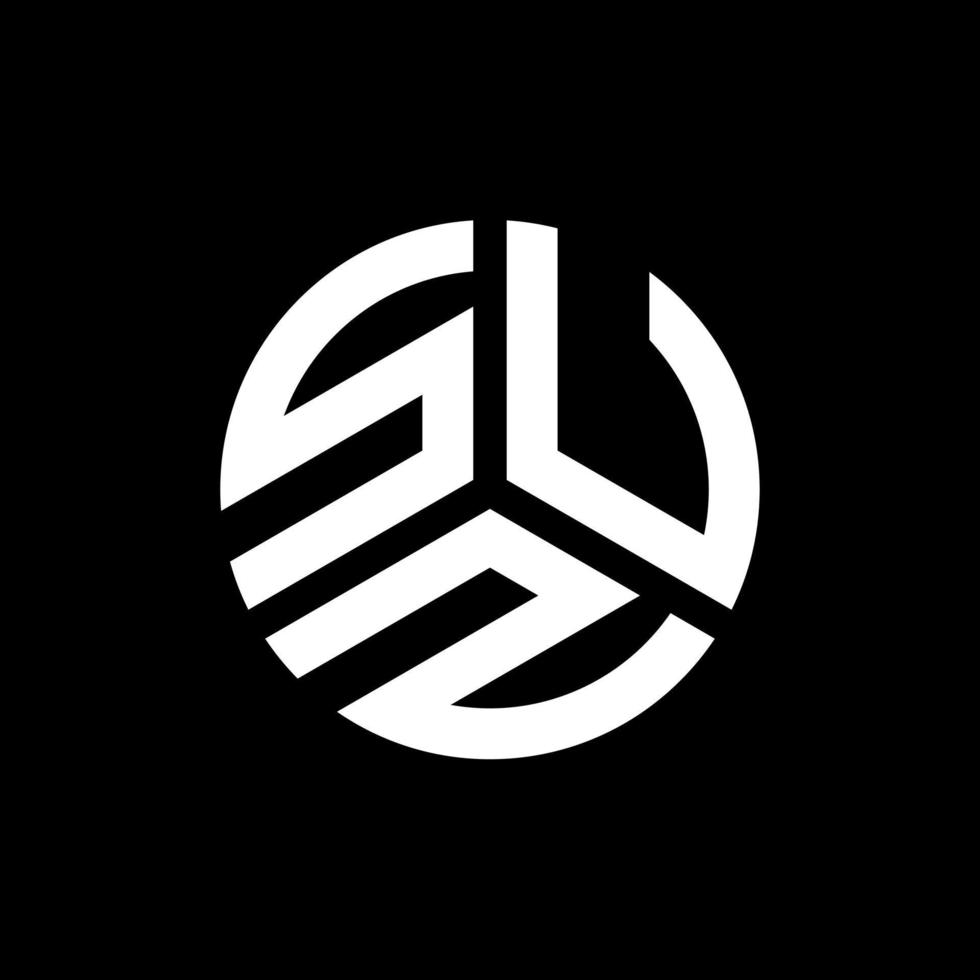 suz lettera logo design su sfondo nero. suz creative iniziali lettera logo concept. disegno della lettera suz. vettore