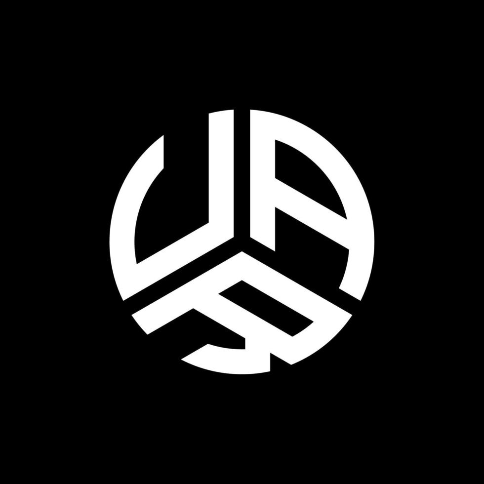 uar lettera logo design su sfondo nero. uar creative iniziali lettera logo concept. design della lettera uar. vettore