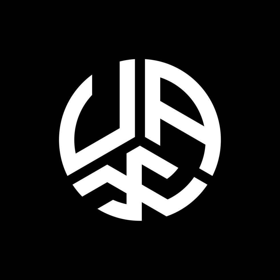 design del logo della lettera uax su sfondo nero. uax creative iniziali lettera logo concept. disegno della lettera uax. vettore