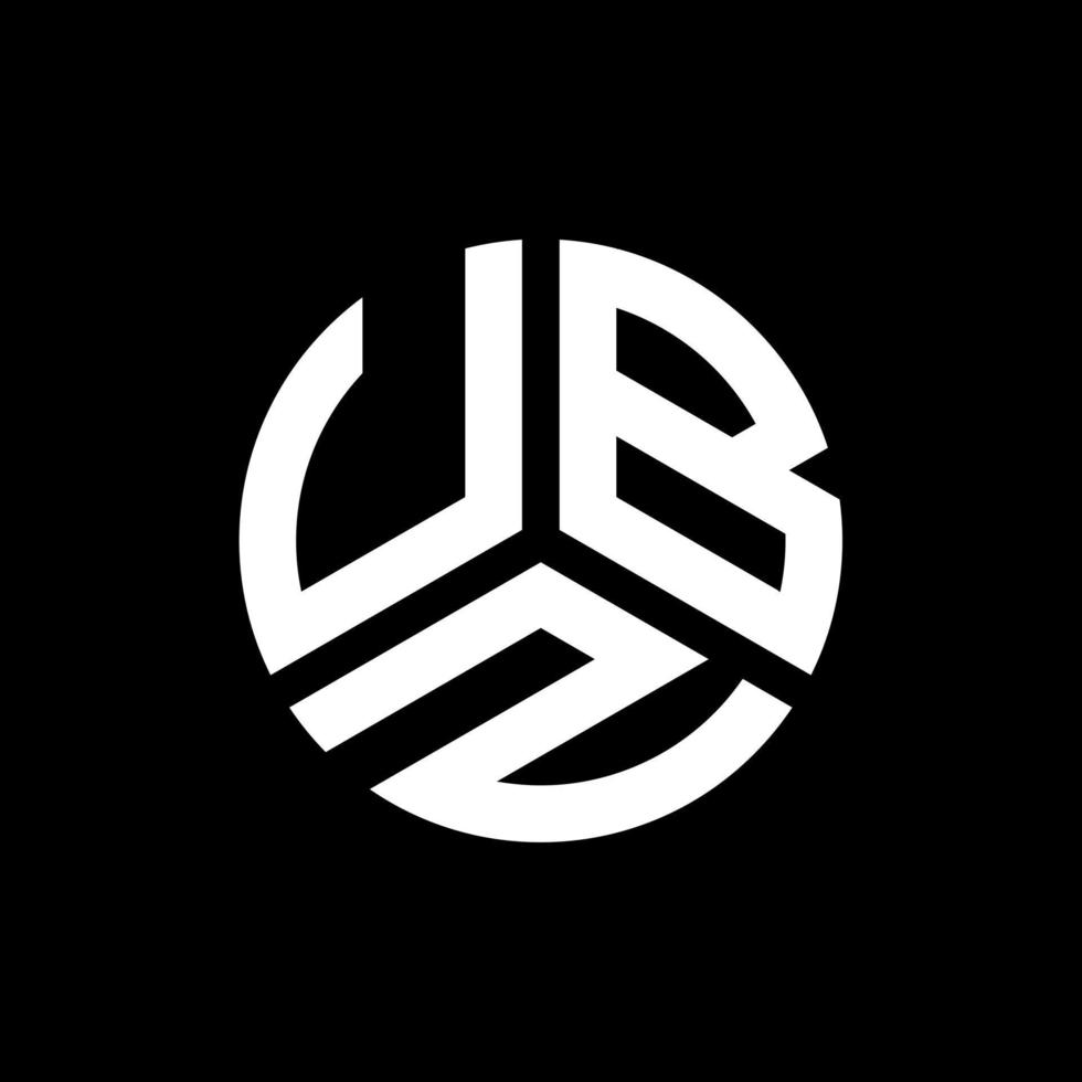 design del logo della lettera ubz su sfondo nero. ubz creative iniziali lettera logo concept. design della lettera ubz. vettore