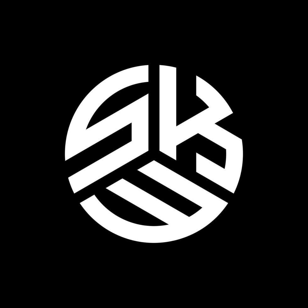 skw lettera logo design su sfondo nero. skw creative iniziali lettera logo concept. disegno della lettera skw. vettore