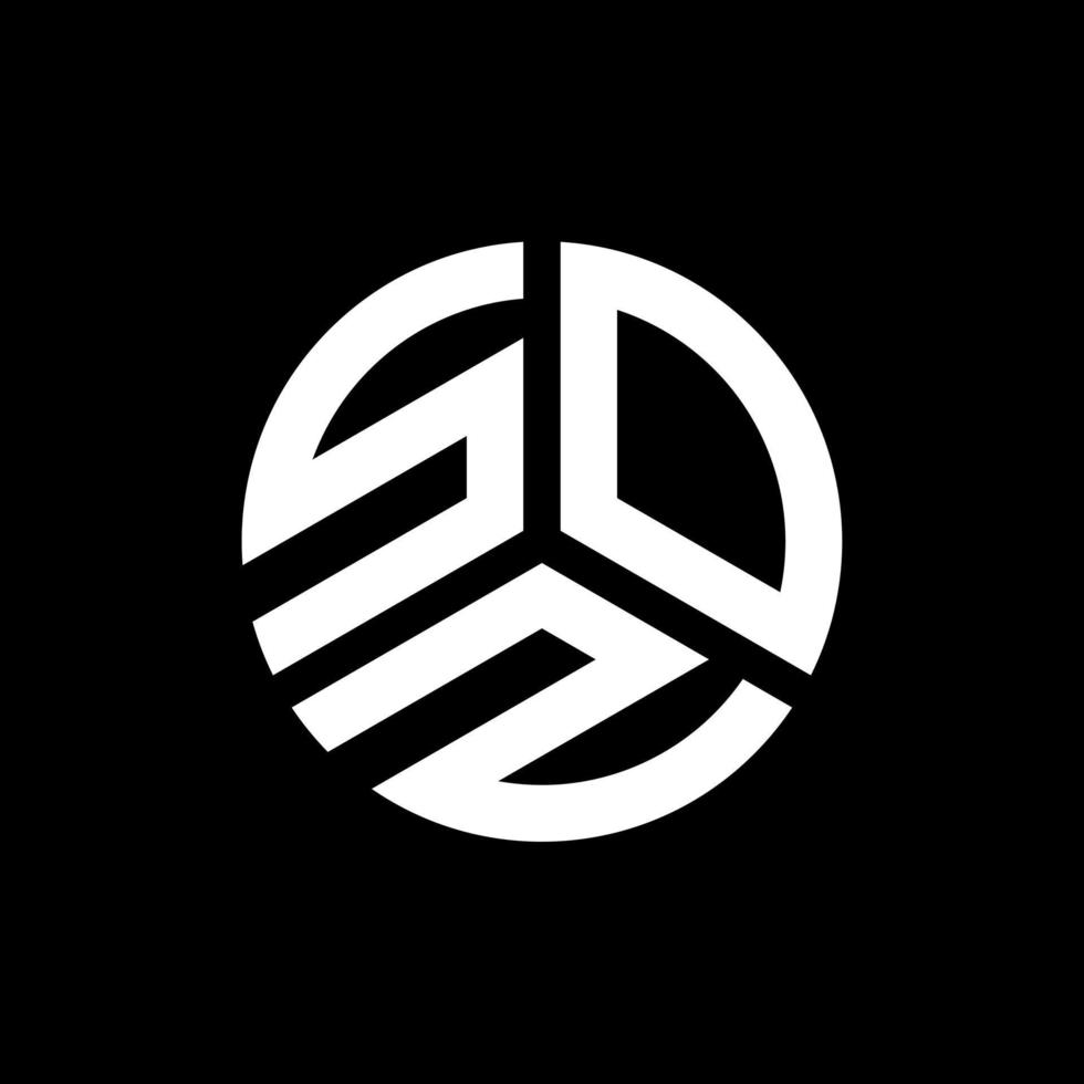 soz lettera logo design su sfondo nero. soz creative iniziali lettera logo concept. disegno della lettera soz. vettore