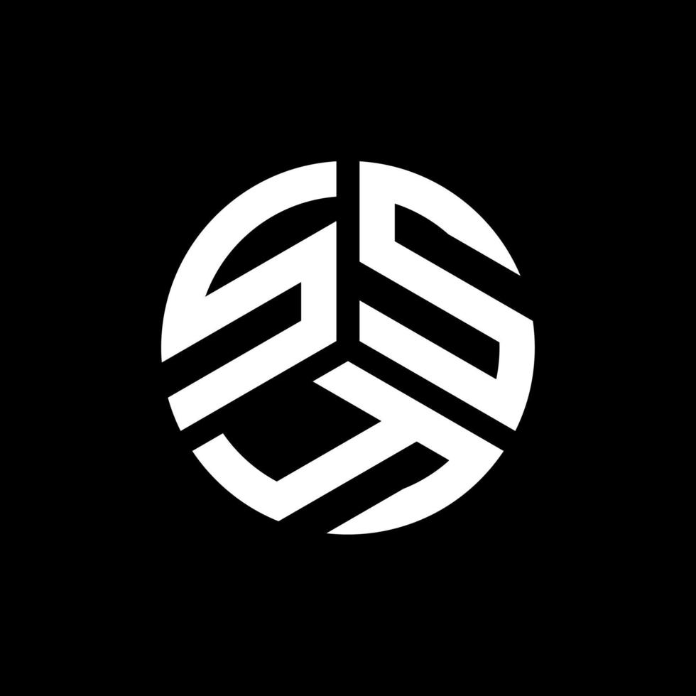 ssy lettera logo design su sfondo nero. ssy creative iniziali lettera logo concept. design della lettera ssy. vettore