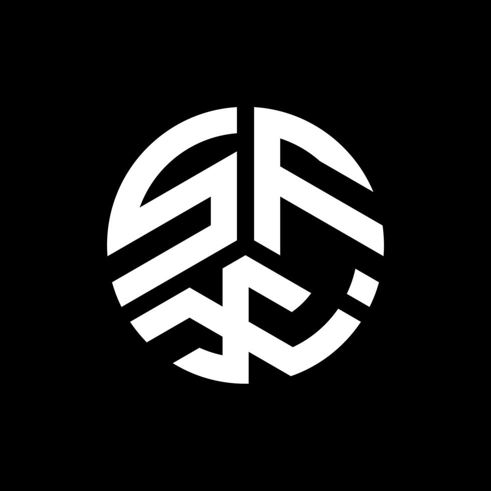 design del logo della lettera sfx su sfondo nero. sfx creative iniziali lettera logo concept. disegno della lettera sfx. vettore
