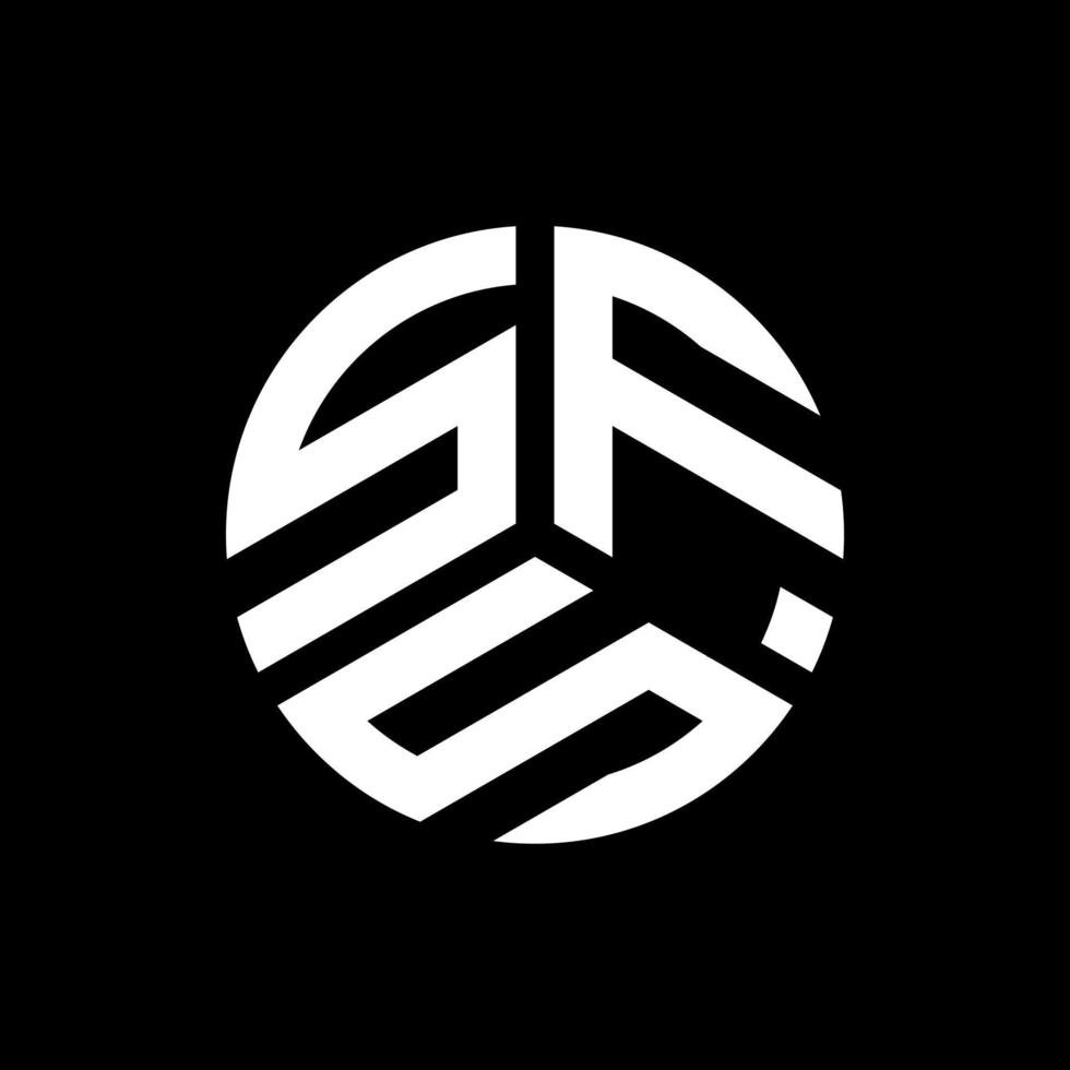 sfs lettera logo design su sfondo nero. sfs creative iniziali lettera logo concept. design della lettera sf. vettore