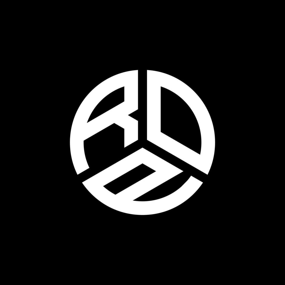 rop lettera logo design su sfondo nero. rop creative iniziali lettera logo concept. disegno della lettera rop. vettore