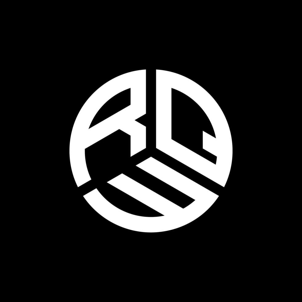 rqw lettera logo design su sfondo nero. rqw creative iniziali lettera logo concept. disegno della lettera rqw. vettore