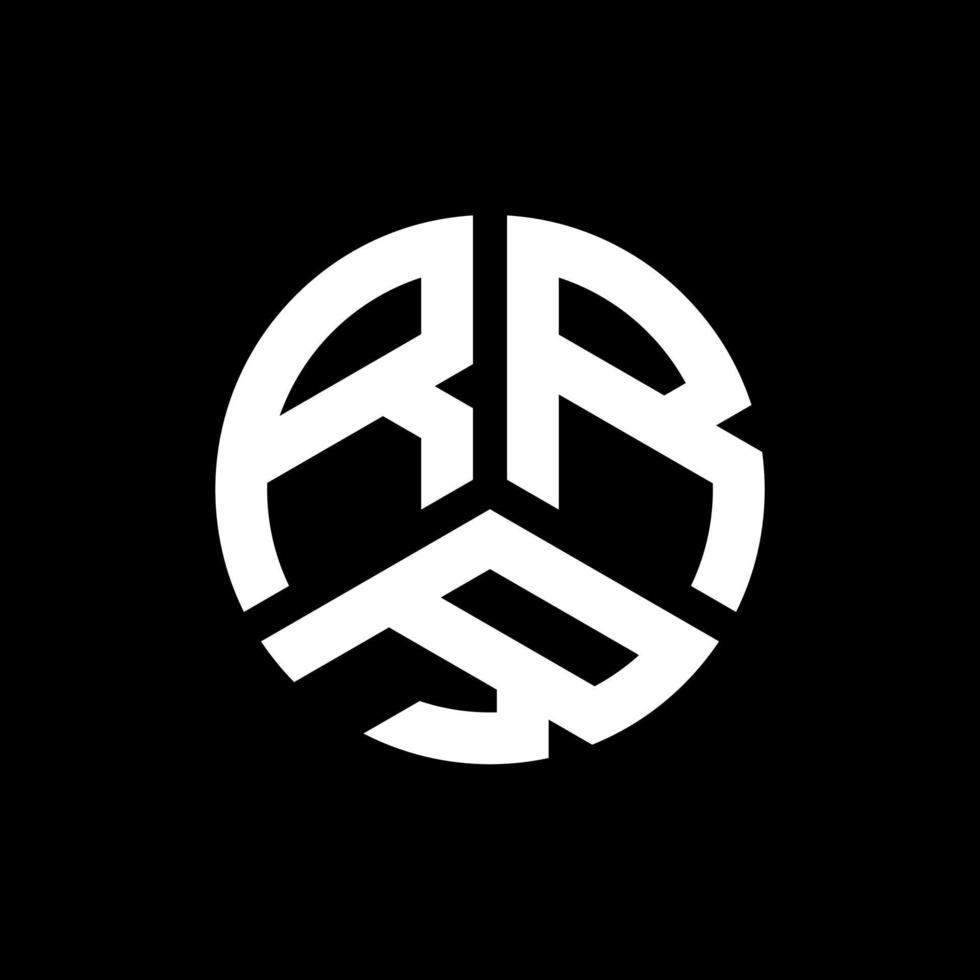 rrr lettera logo design su sfondo nero. rrr creative iniziali lettera logo concept. disegno della lettera rrr. vettore
